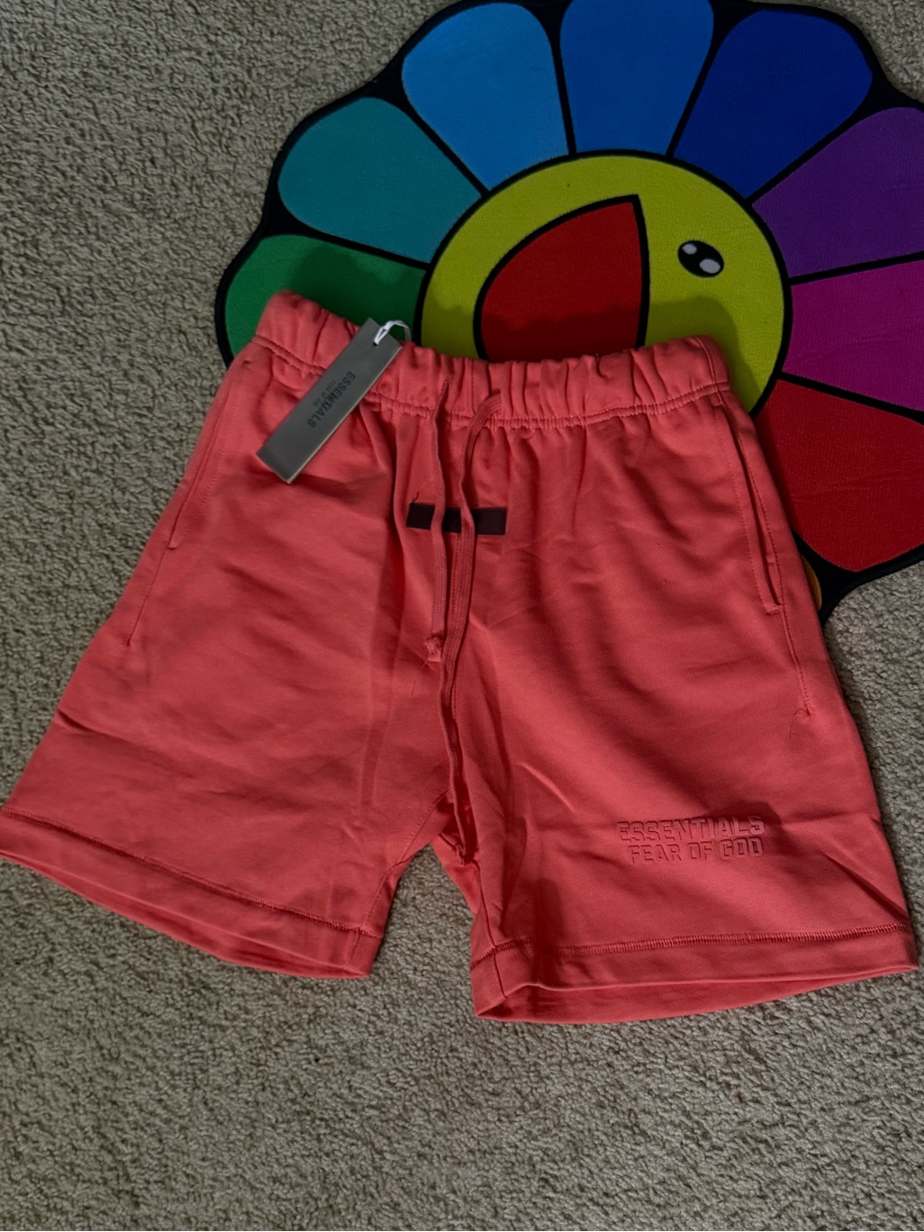 Essentials Coral Drawstring Shorts